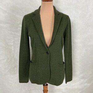 J. Crew Factory BF227 Green Schoolboy Knit Sweater Blazer XS